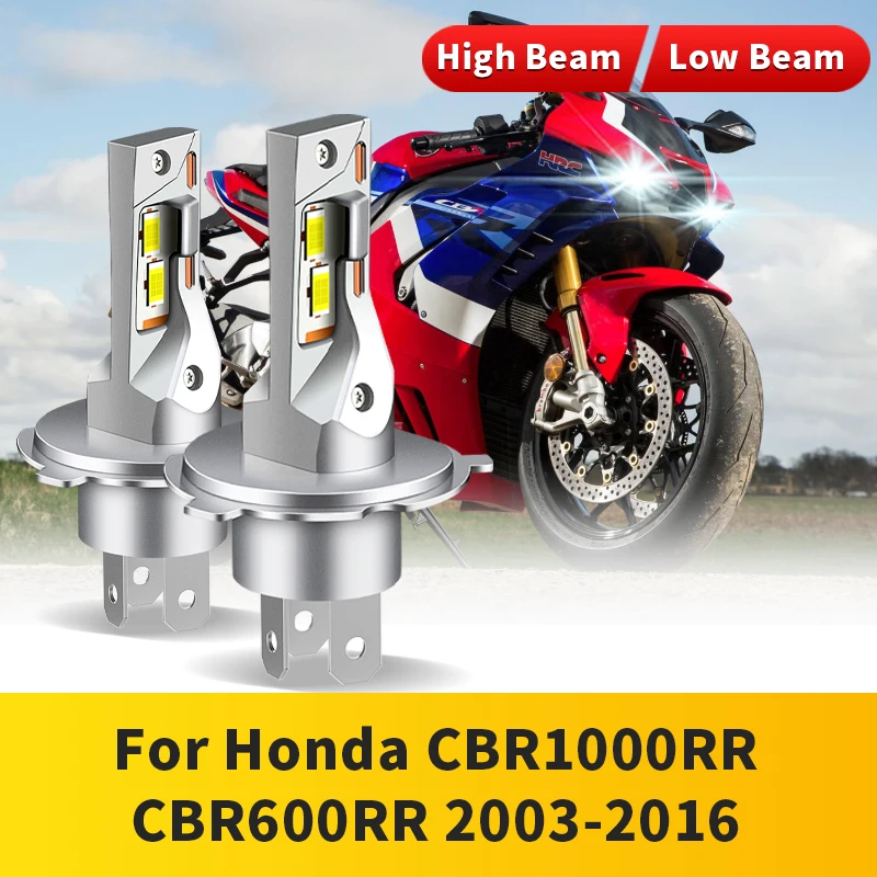 

1PC/2PCS H4 HB2 9003 Super Bright Motorcycle LED Headlight Bulbs 20000LM 24W High Power Spotlight For Honda CB500 1970s-1990s