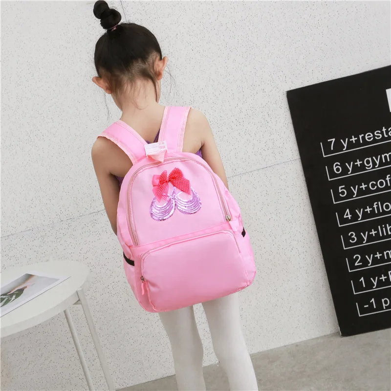 

Kawaii Child Pink Ballet Bag Backpack Latin Ballet Princess Waterproof Canvas Ballet Dance Bags Pink Ballerina Ballet