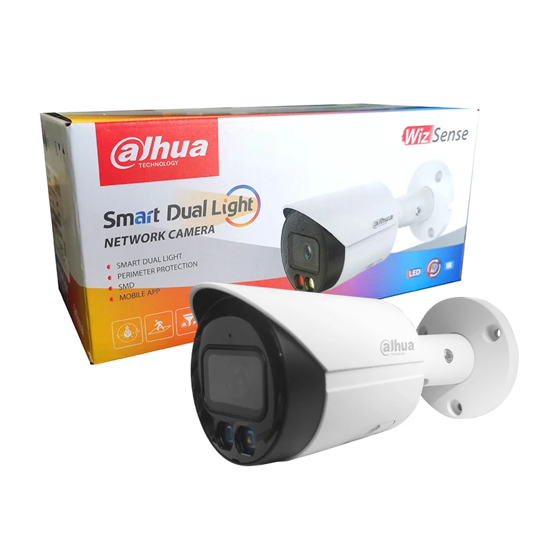 Imagem -06 - Dahua 4mp 4k Wizsense Inteligente Dupla Luz Câmera ip Mini Bala Cctv ao ar Livre Vigilância Colorida Microfone Embutido Ipc-hfw2449s-s-il