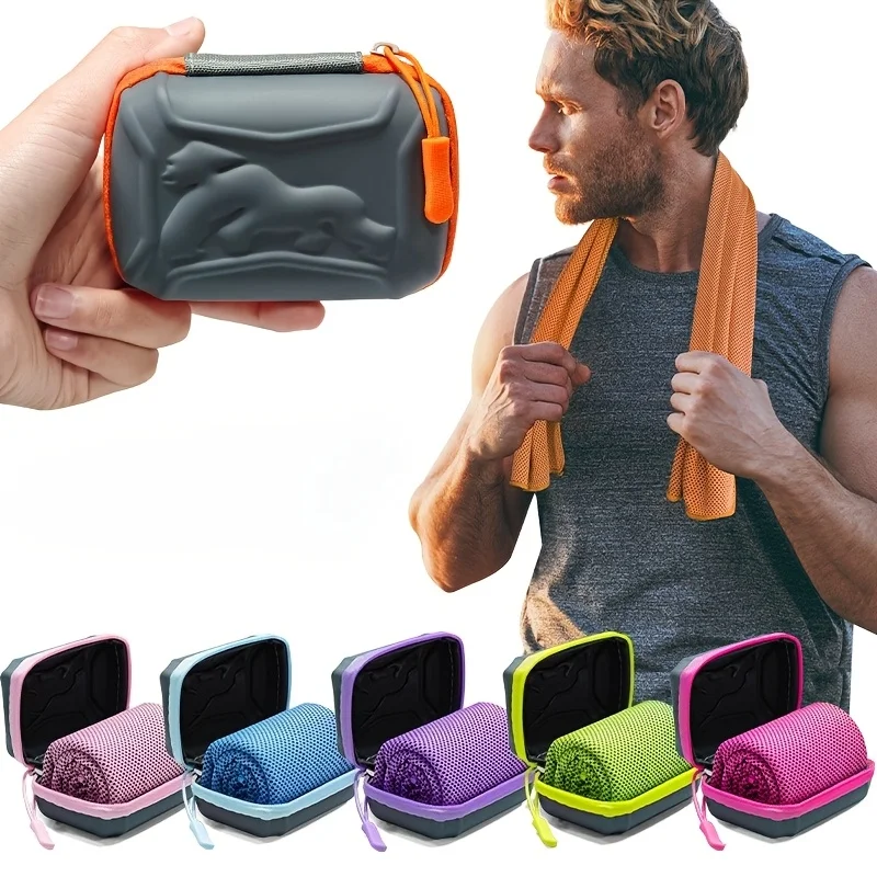 

EVA Box Camping Cooling Towel, Quick Dry Ice Towel for Sports Running, Cool Feel Gym Fitness Gift