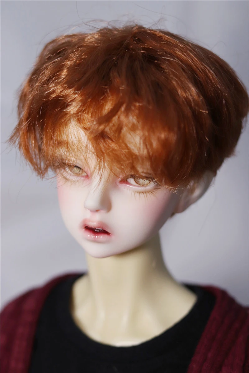D04-P123 kinderen handgemaakte speelgoed 1/3 1/4 1/6 SSDF pop BJD/SD pop Bruin zwart licht gekruld pluizige zachte pruik 1 stks