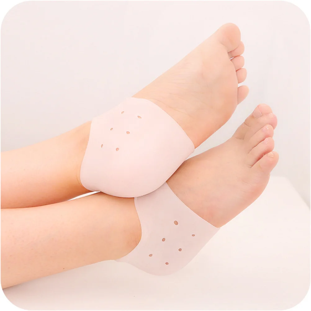 

2pcs Silicone Gel Heel Sleeve For Cracked Dry Heels Pain Relief Cushion Support Walking Running Foot Care Tool Pedicure Heel