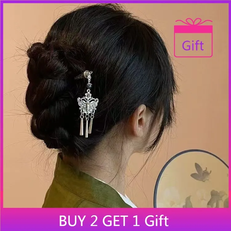 

Винтажная заколка для волос в форме полумесяца с длинной кисточкой, заколка для волос в китайском этническом стиле для женщин, аксессуар для волос для свадебной вечеринки