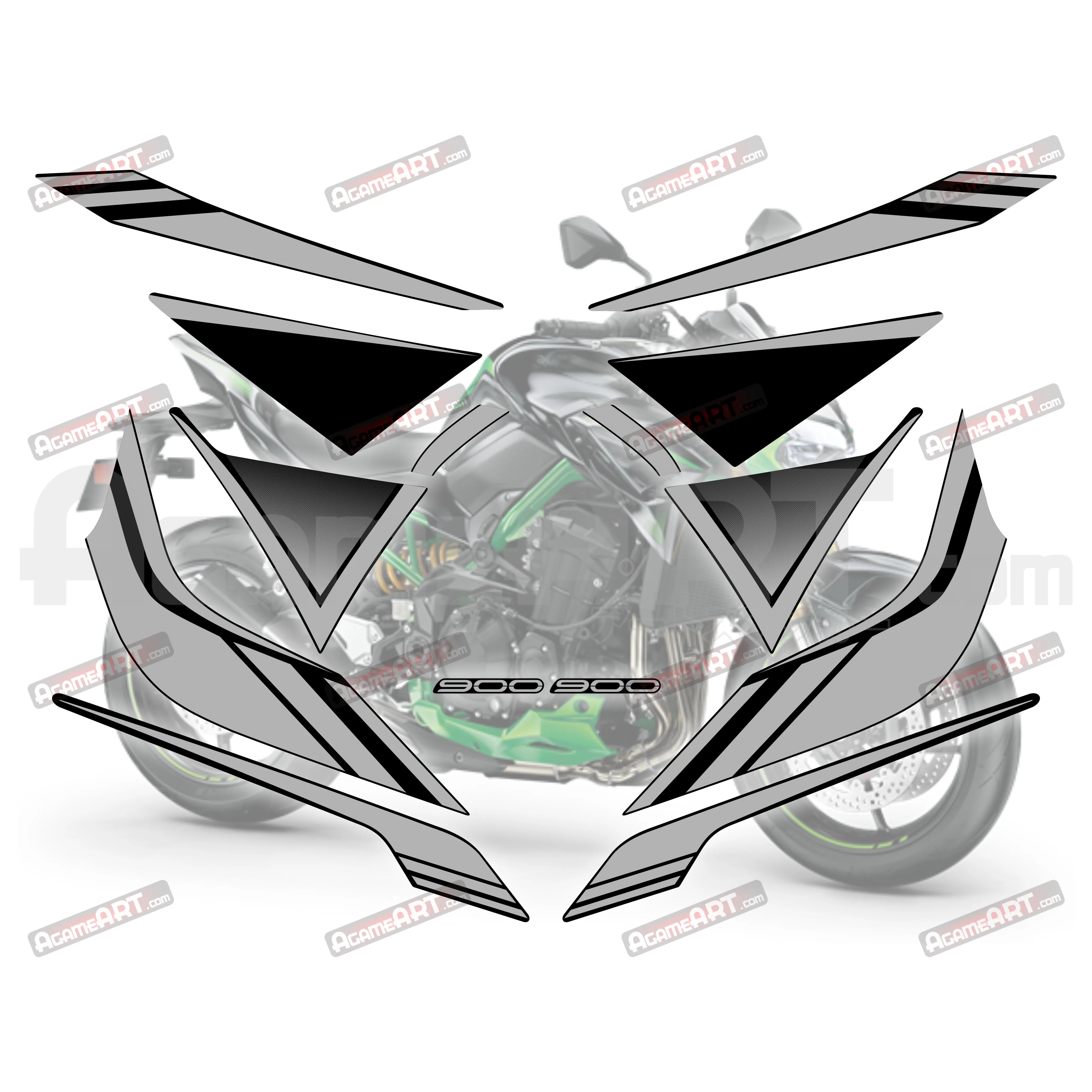 FOR KWASAKI Z900 SE 22 reflective waterproof modified decorative printing kit Motorcycle guard plate accessories stickers