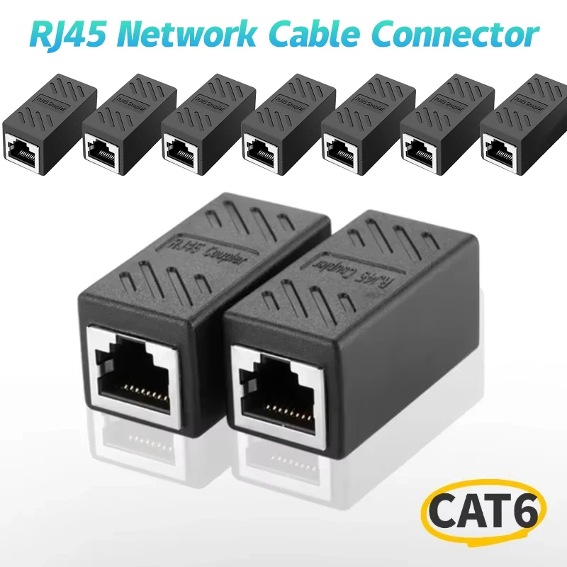 

20 шт. разъем RJ45, сетевой удлинитель, Ethernet-кабель, адаптер-удлинитель RJ45, гигабитный интерфейс, сетевой разъем «мама-мама»