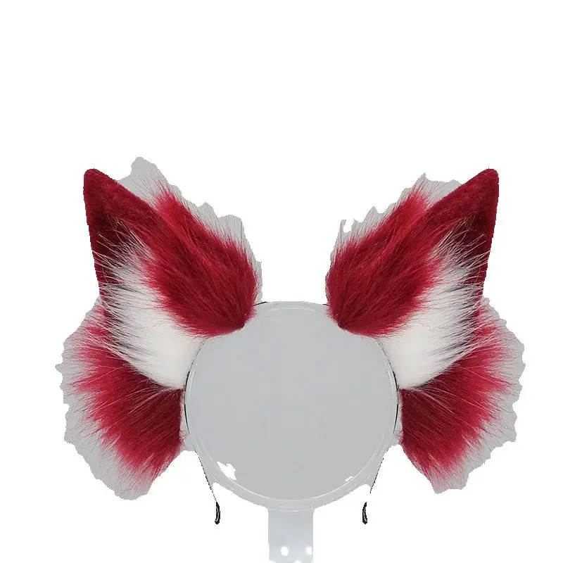 

2026Fox Cat EarsHeadwearFluffy Animal Ears Headband Wolf Ears Hair Hoop Faux Fur Tail Halloween Party Cosplay Accessories Props