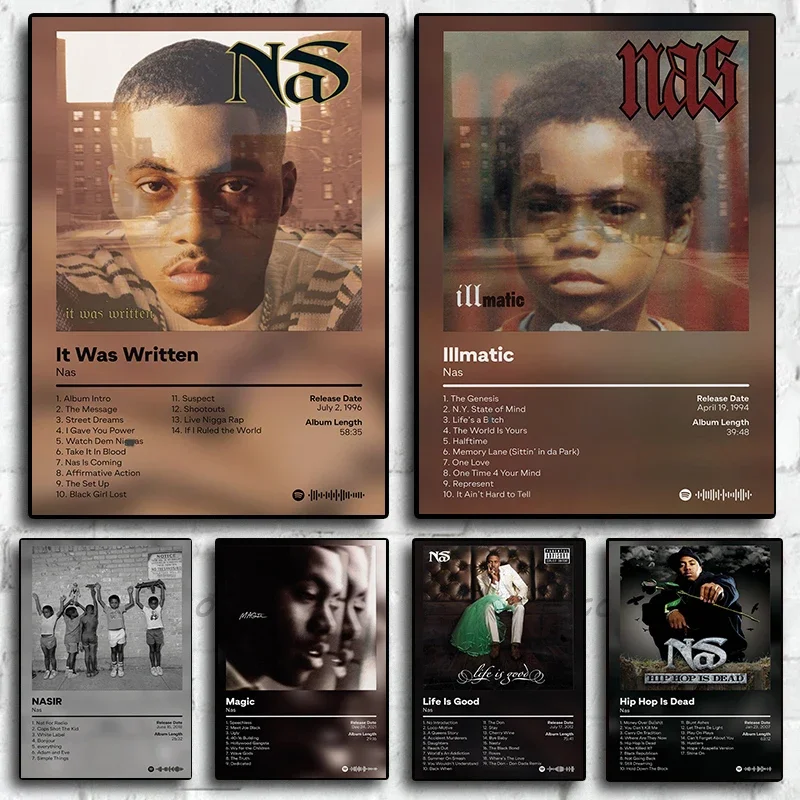 Nas Album Cover Poster  It Was Written Nasir Life Is Good  Hip Hop Canvas Wall Art for Home Decor  Perfect Gifts for Fans