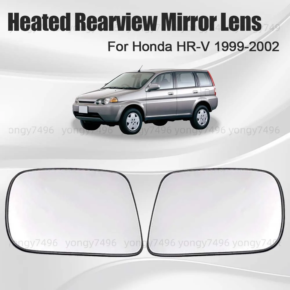 Car Wide Angle Heated Rearview Mirror Lens For Honda HR-V 1999 2000 2001 2002 Cars Accessories Replace Mirrored Glass