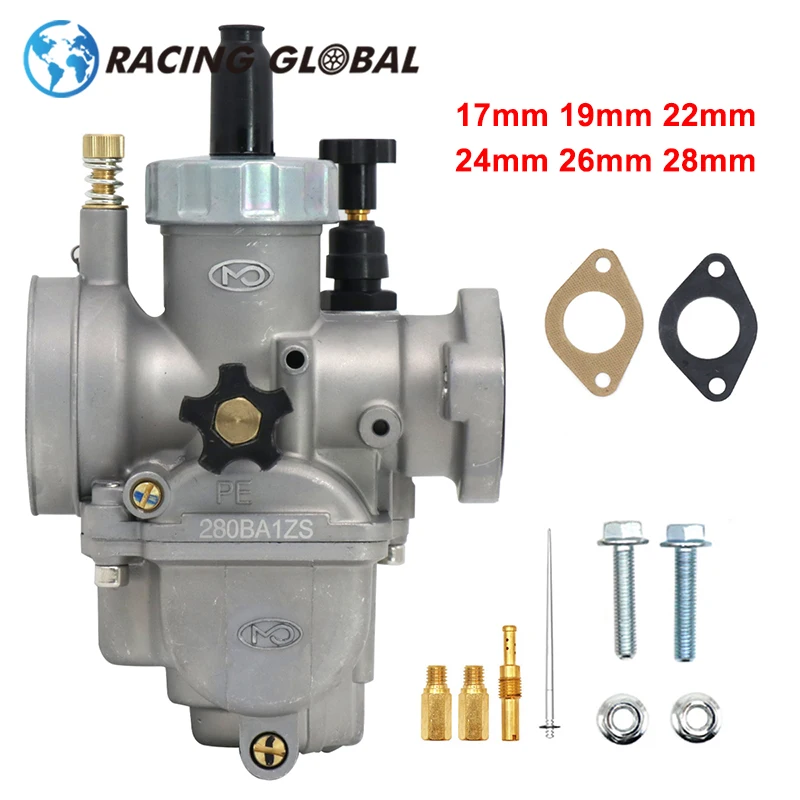 ALCON PE Carburetor 2T 4T Motorcycle Carburetors For GY6 JOG DIO Pitbike Moto Modified Parts 17 19 22 24 26 28mm