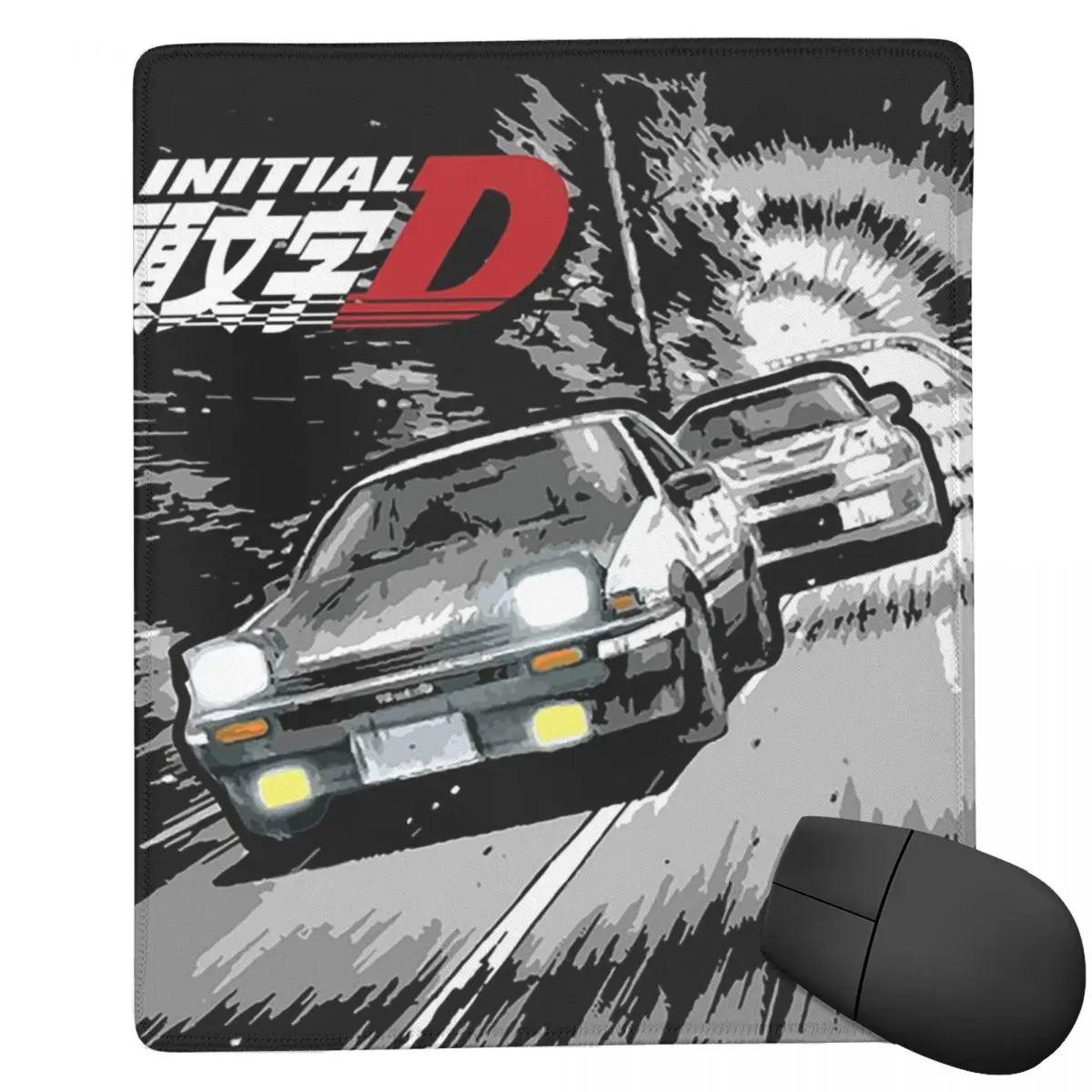 Initial D - Mountain Drift Racing AE86 7x9 in 22x18 cm Mouse Pad Computer Keyboard Mouse Mat Gamer PC Laptop Desk Mat