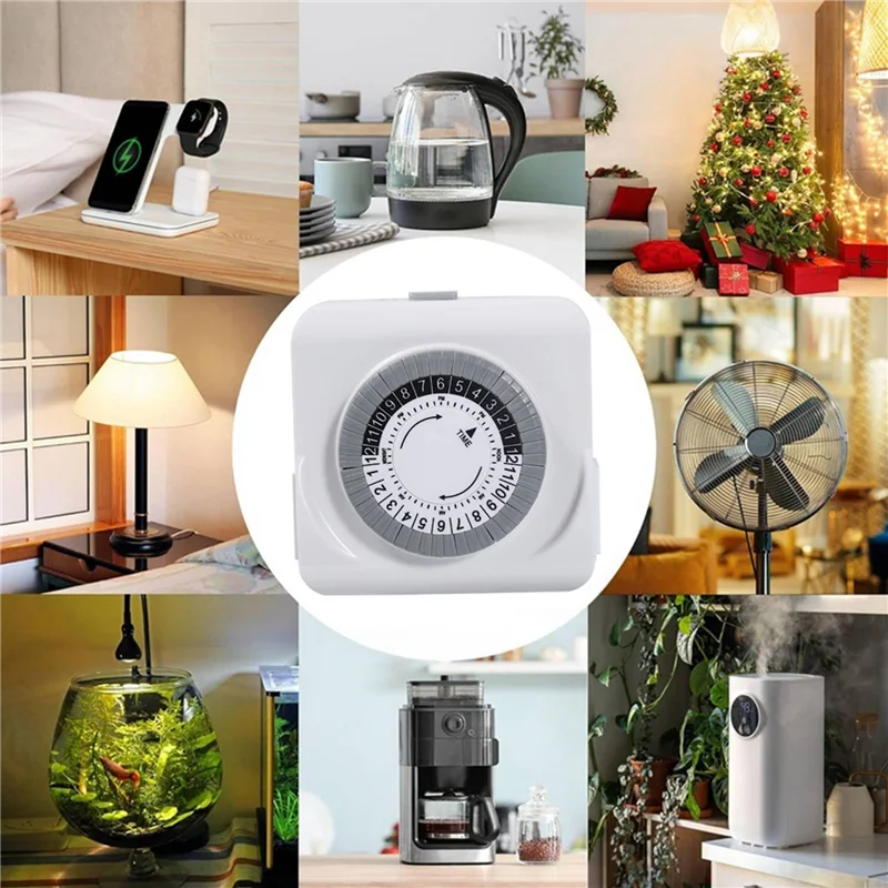 THIVN-Light Timer For Lamps Indoor Plug Timer Plug In Timer For Electrical Outlets 1PCS US Plug