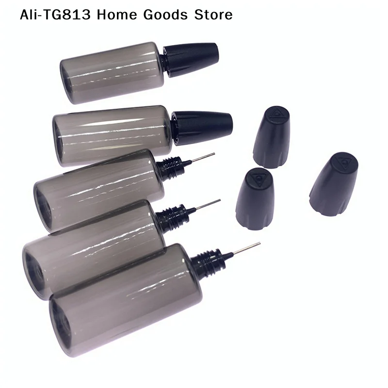 [TG813] 1 unidad de frasco transparente de PET de 30 ml con gotero de punta de aguja larga y delgada para vapeo, accesorios para aceite de vapeo, frasco para líquidos