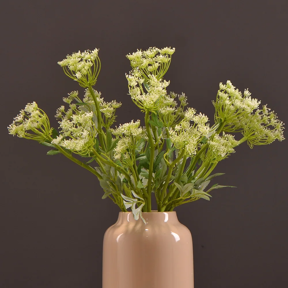 

New Artificial Lace Flower Branch Home Wedding Party Decoration Plastic Fake Flowers Arrangement Supplies Simulation Plants