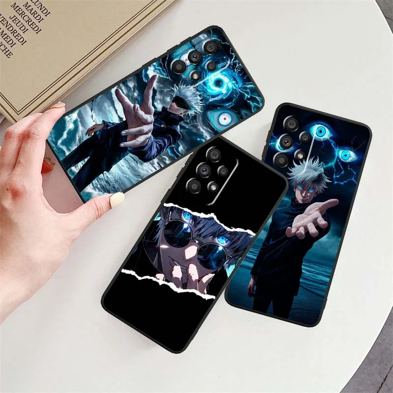 

Jujutsu Kaisen Cool Eye Anime Phone Case For Samsung A73 A72 A71 A55 A54 A53 A52 A51 A13 A22 A16 A15 A05s A14 A05 A06 5G Black