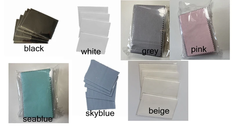 100PCS 10X6.5CM Individual Black Package Silver Polish Cloth Anti Tarnish Jewelry Tools Sterling Silver Polishing Cleaning