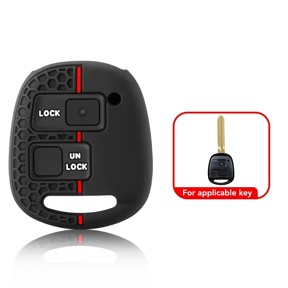 المفاتيح سيليكون غطاء مفتاح السيارة قذيفة لتويوتا يارس كارينا 120 كورولا أفينسيس لاند كروزر كامري RAV4 برادو حافظة عن بعد