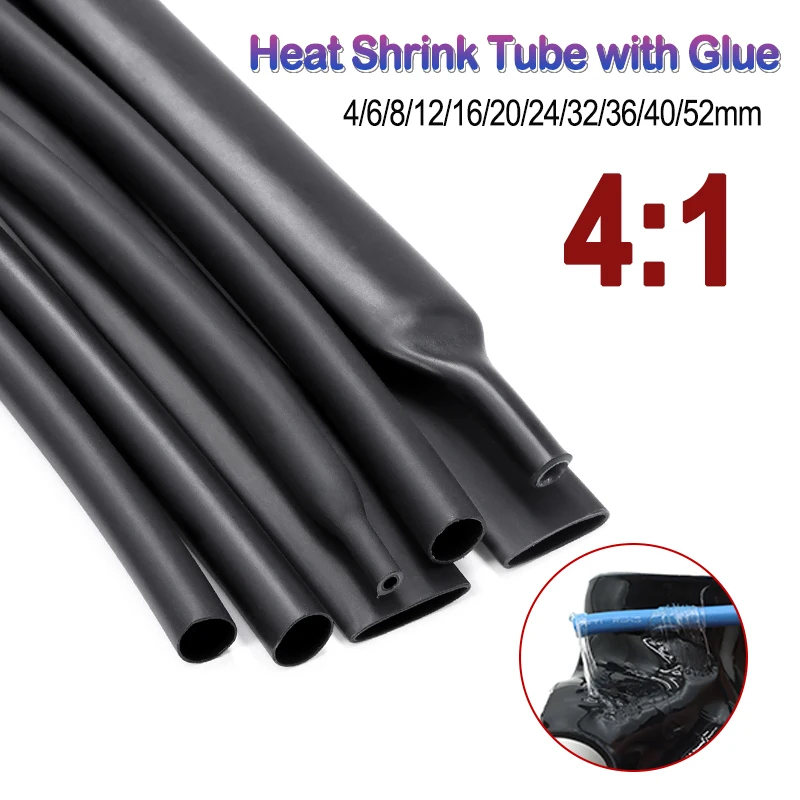 1-5m 4:1 Heat Shrink Tube With Glue Adhesive Lined Polyolefi