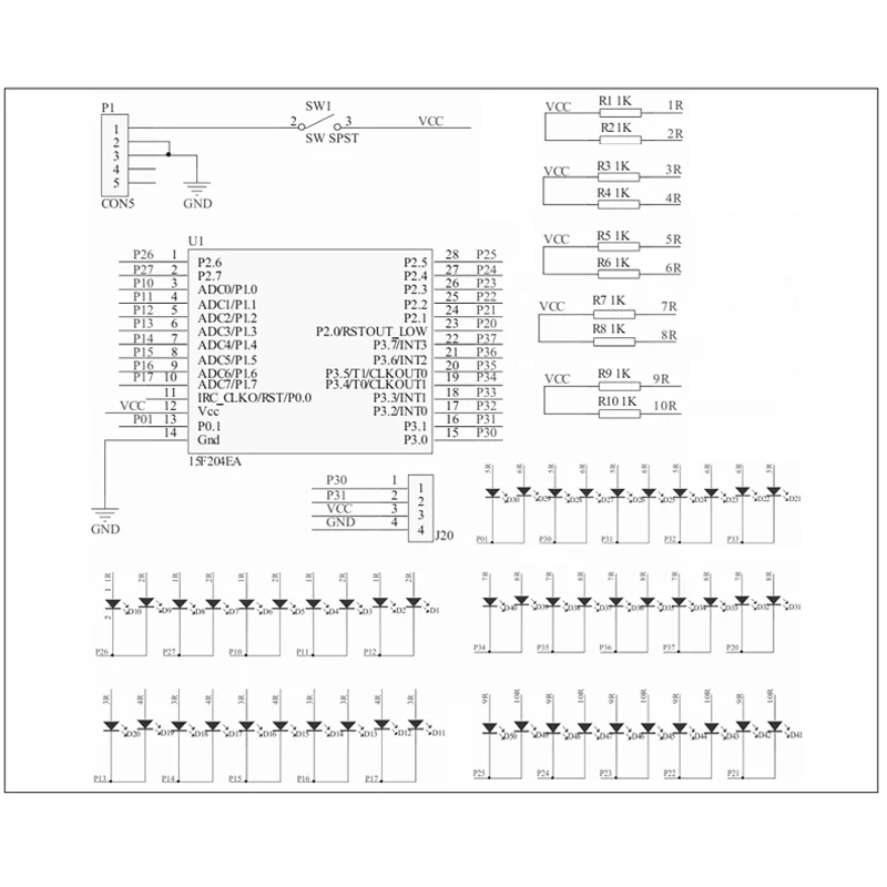 Kit elektronik DIY LED Pentagram lampu air solder proyek praktek komponen las keterampilan Las pelajar batang kereta