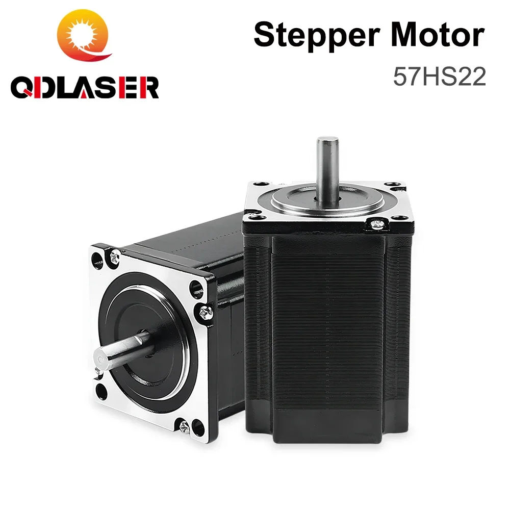 QDLASER Leadshine Stepper Motor 57HS22 NEMA 23 2-Phase Current / Phase 5.6A Length 81mm Shaft 8mm