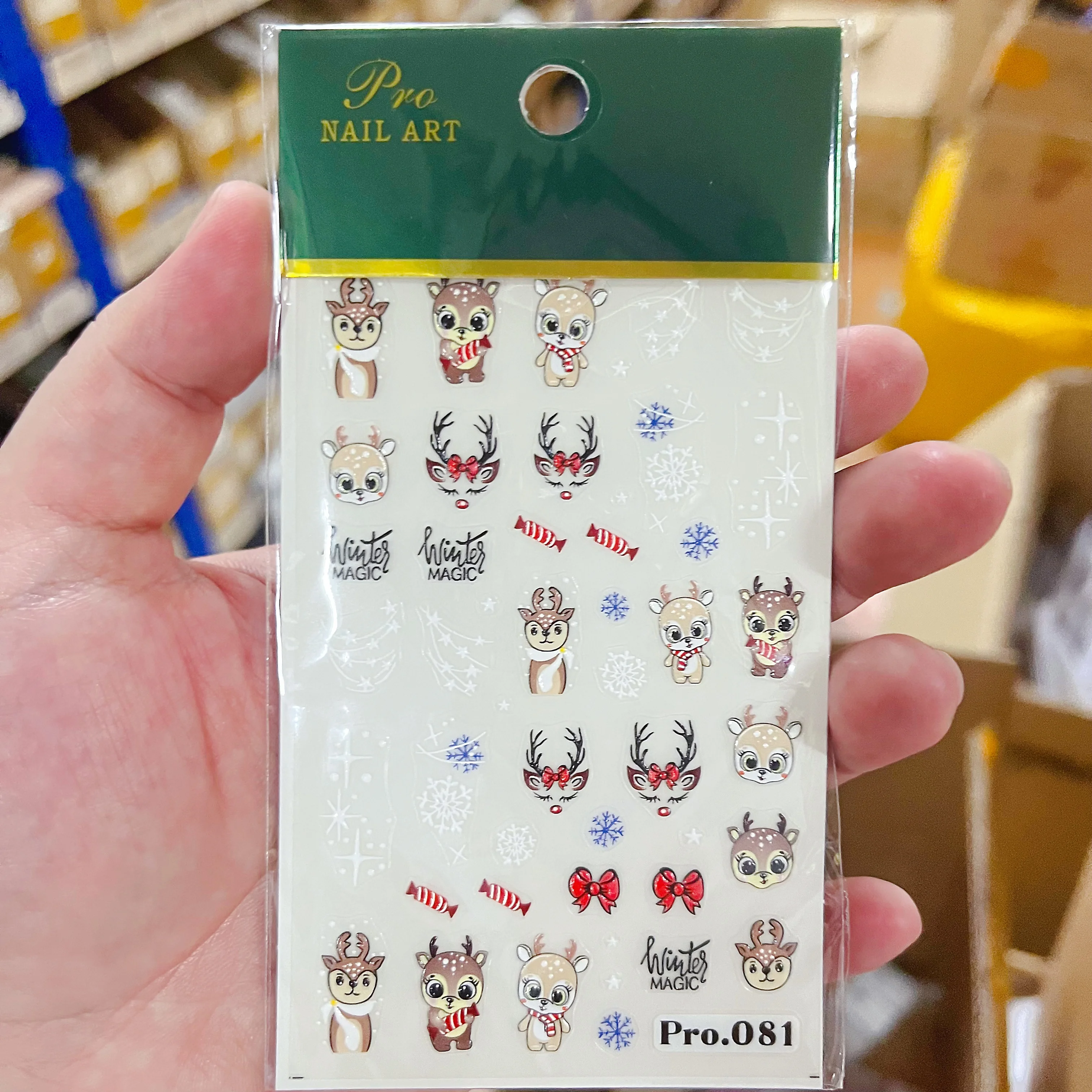 1 Uds. De pegatinas para uñas de muñeco de nieve y hombre de jengibre de alce, suministros para uñas de Papá Noel de dibujos animados, calcomanías navideñas para uñas, accesorios para uñas DlY