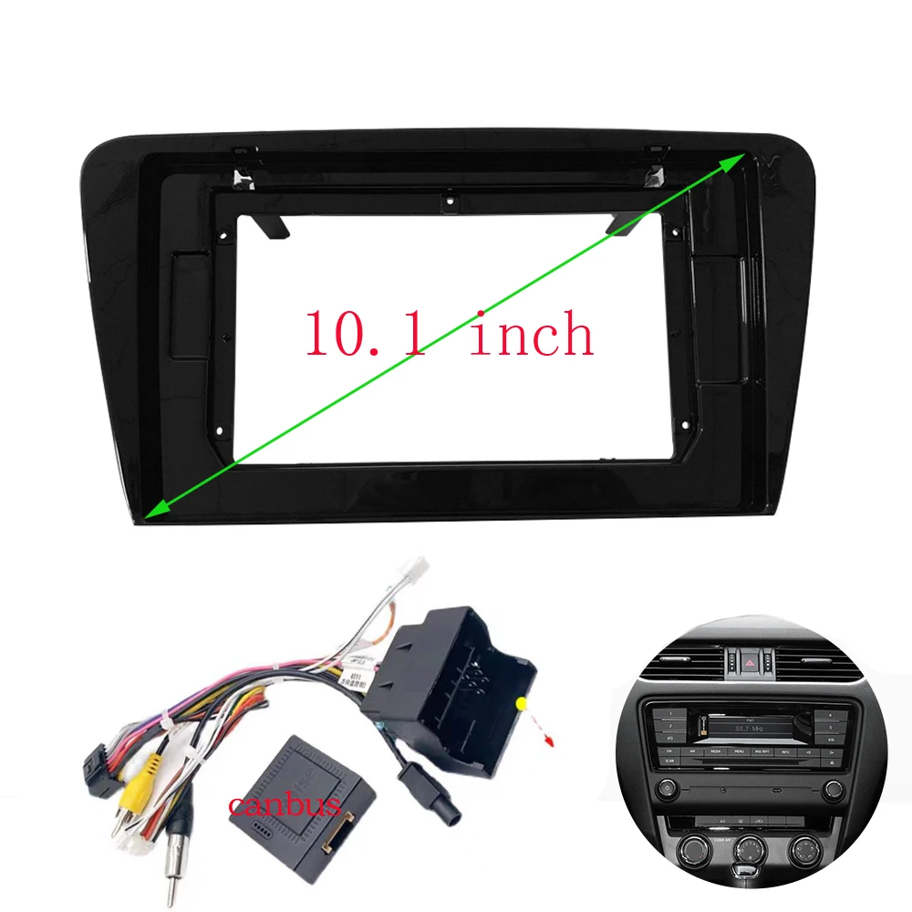 10.1 Inch Car Radio Fascias Frame For Skoda Octavia A7 3 2014-2018 Stereo Panel Dashboard Installation Trim GPS DVD Accessory