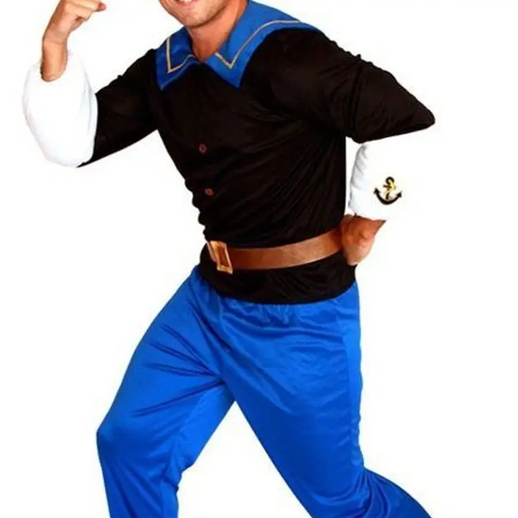 الكبار زي الهالوين التأثيري مرحلة طاقم الأداء البدلة رجل بحار قوي أداء زي M0032 الصينية التقليدية...