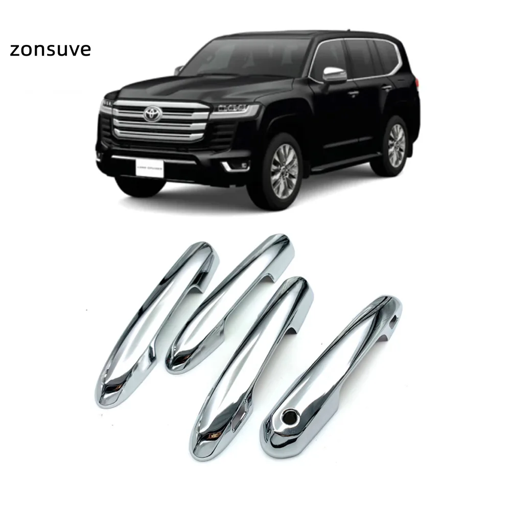 

For Toyota Land Cruiser LC300 2022-2026 Exterior Door Handle Chrome Cover Body Kit Accessory