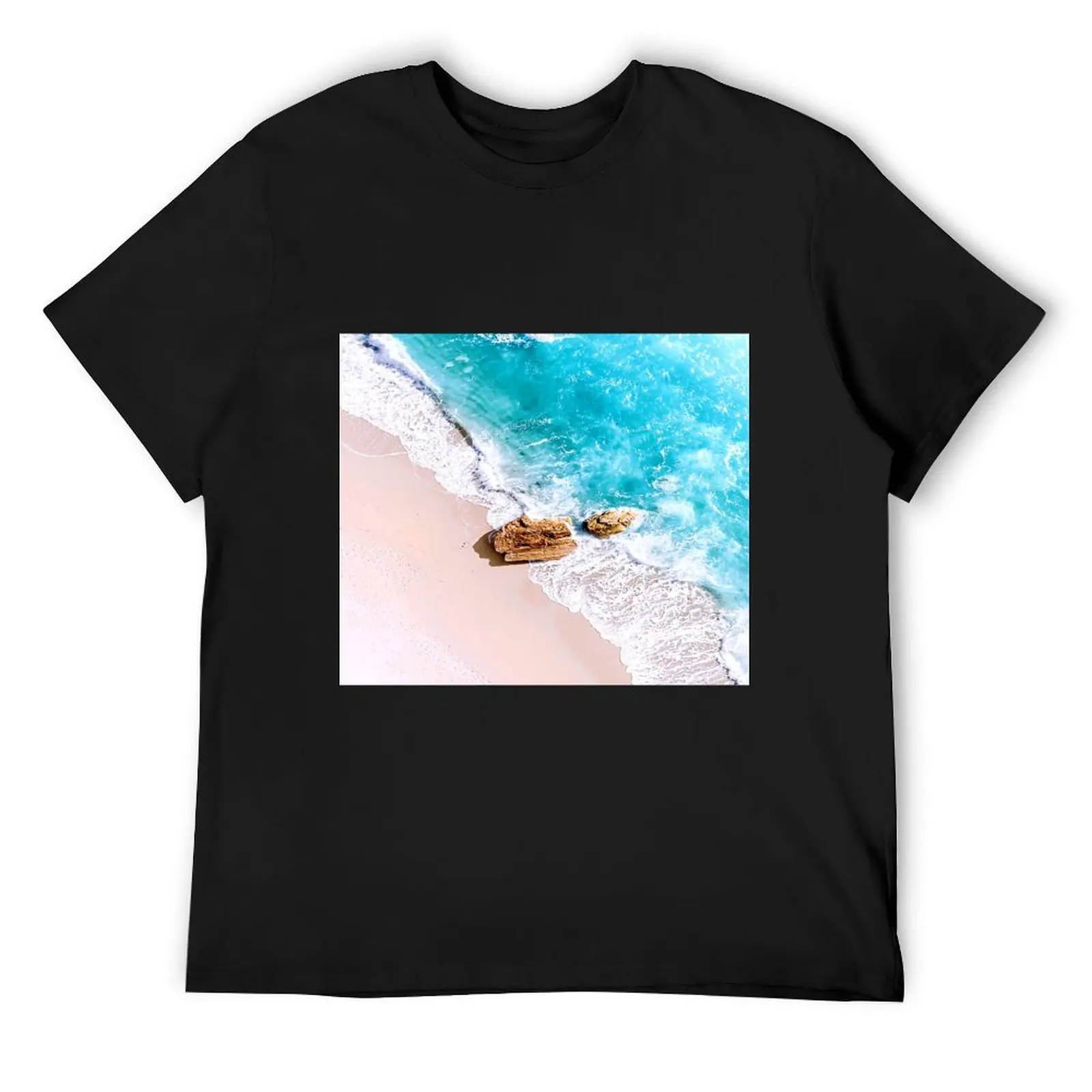 blue ocean summer beach waves perfect beach waves. T-Shirt vintage t shirts cute clothes funny t shirts for men