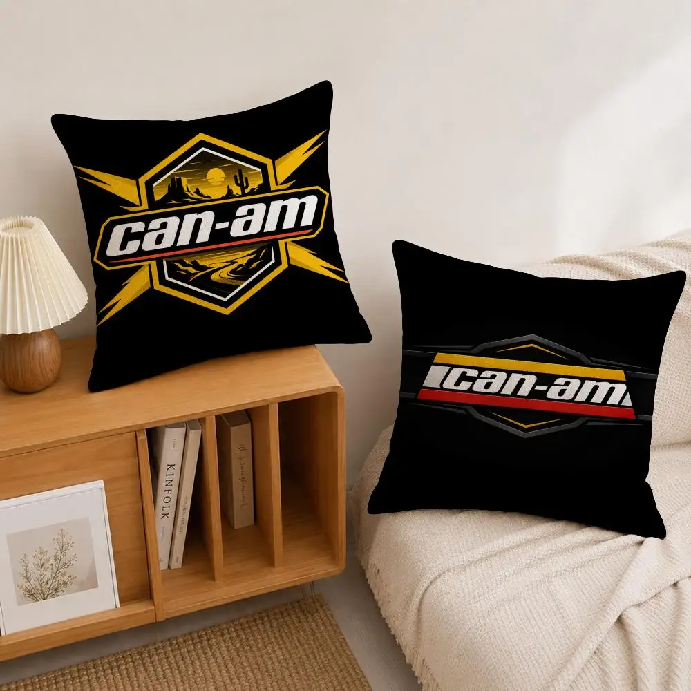 Brand Can-Am Cushion Cover Natural Linen Pillowcase Set, All-in-One Decor for Sofa, Bedroom & Chair