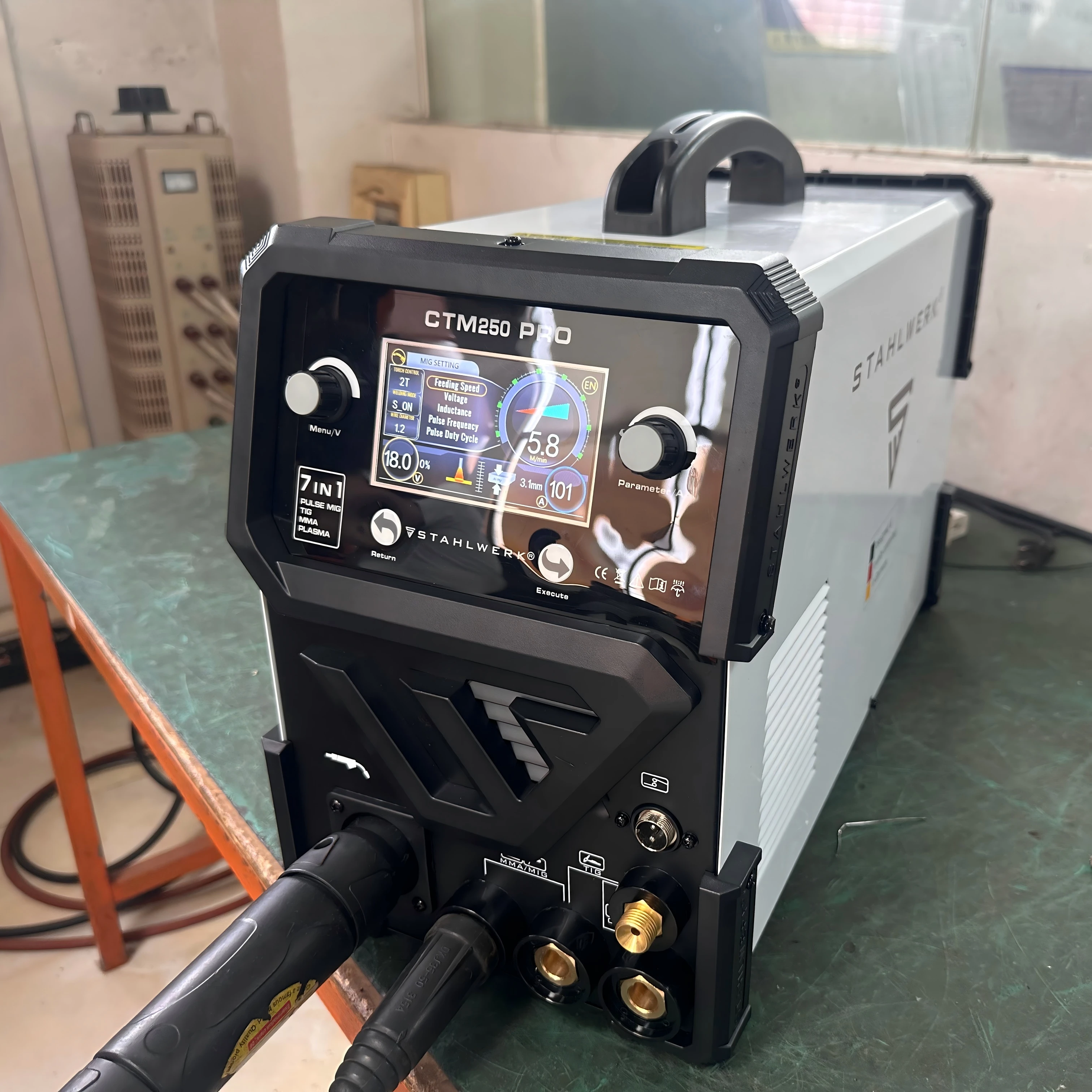 

STAHLWERK 200A IGBT 7-в-1 MIG сварочный аппарат и плазменный резак 50A CTM250 PRO Новый аппарат 220 В с двойным импульсом для сварки алюминия