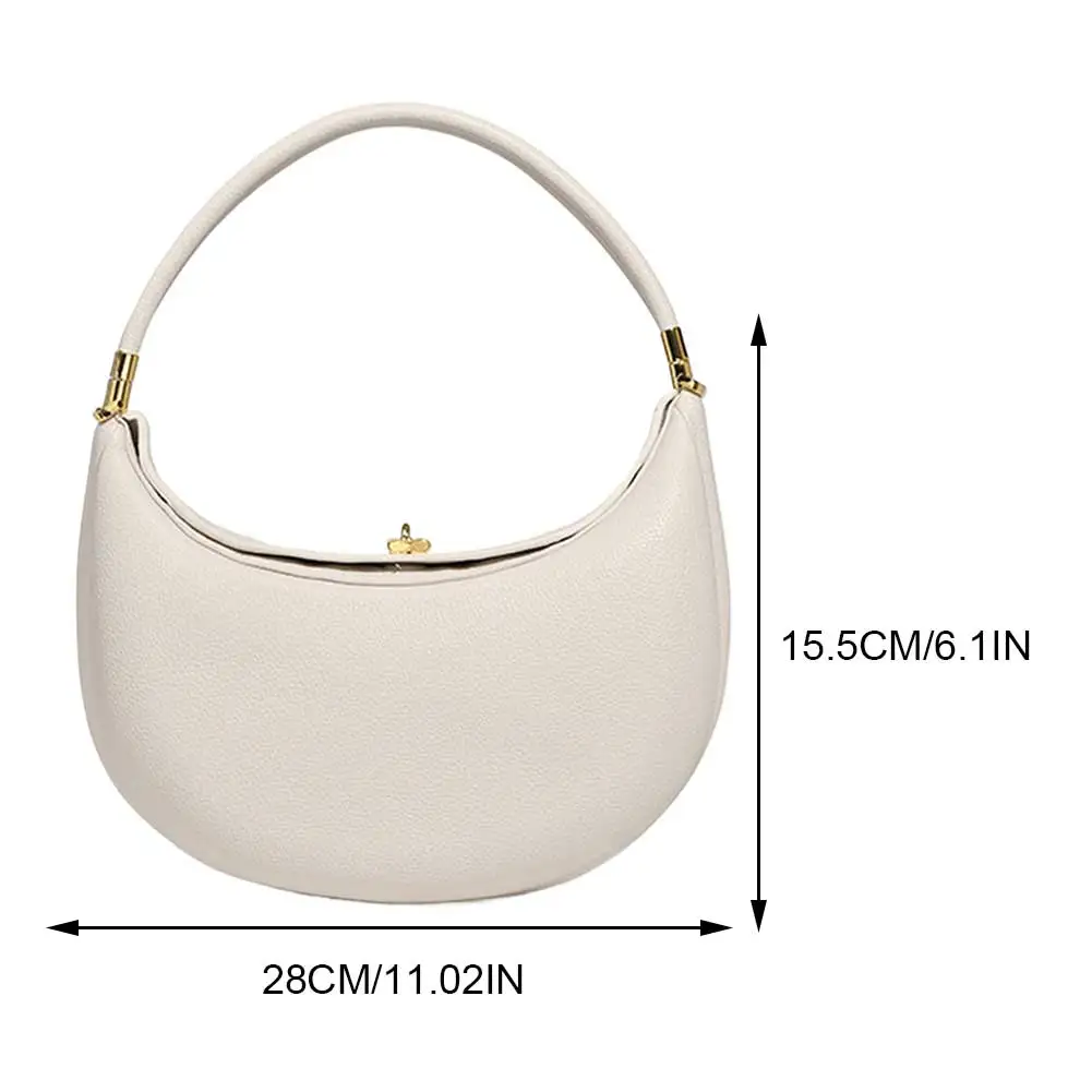 

Trendy Shoulder Bag PU Leather Crescent Bag Fashion Handbag Designer Underarm Bag Stylish Casual Clutch Purse for Women