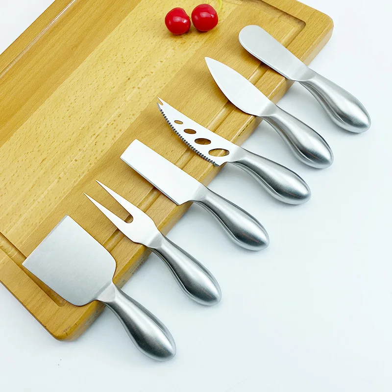 Stainless Steel Cheese Knife Set Cake Cheese Fork Butter Knife Western Tableware Baking Tool