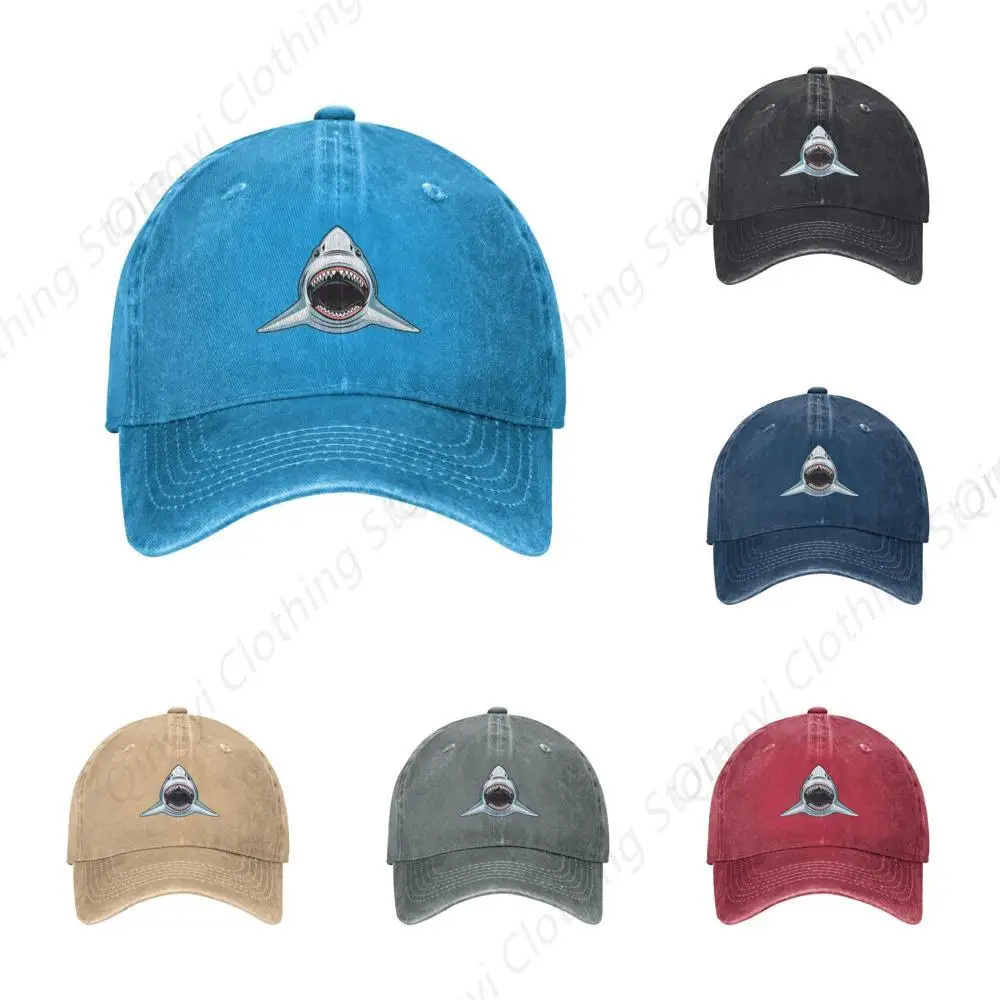 

Shark Baseball Cap for Men Women Adjustable Vintage Washed Cotton Dad Hat