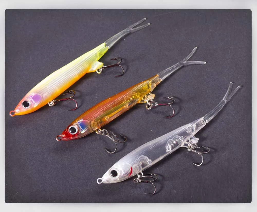 D1 Kleine Oberfläche Köder Jerkbait I-förmigen Angeln Lockt 65mm Künstliche Kunststoff Walker Süße Fisch Für Bass Angeln blackbass Karpfen – Detail 6