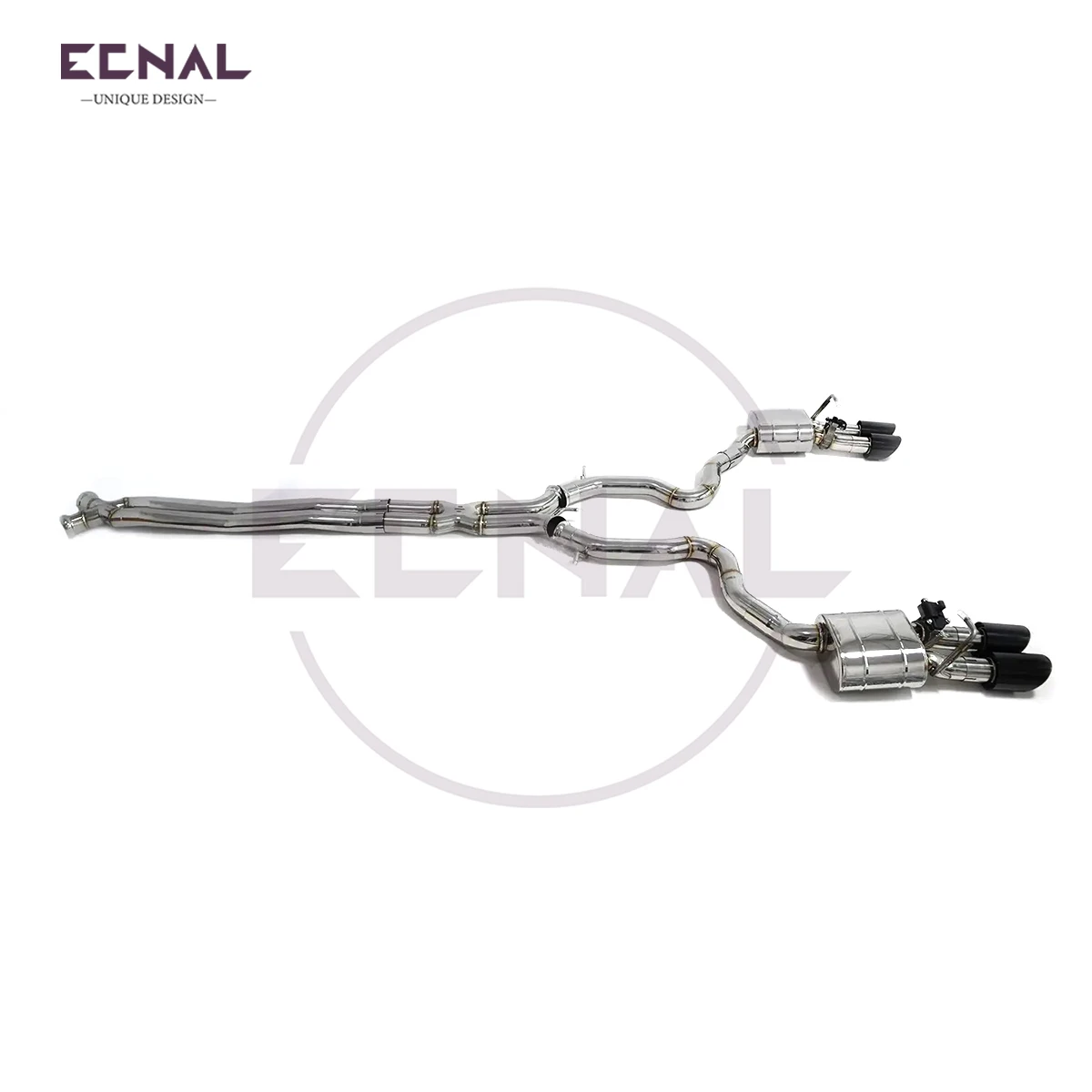 Ecnal Exhaust Catback with Valve Muffler High Performance SS304 Exhaust Pipe System for Porsche Panamera 971 2.9T 2019-2023