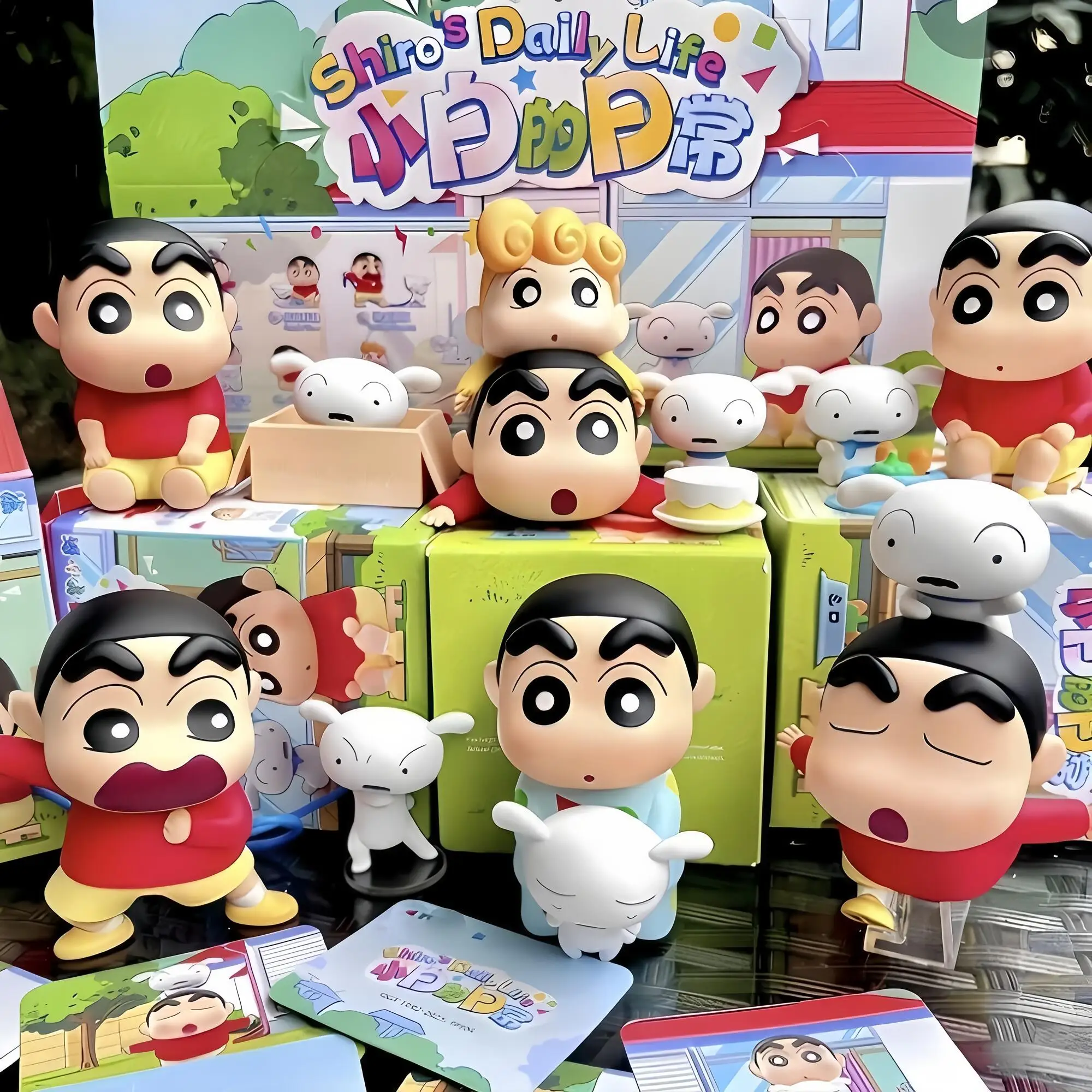 تلوين شين تشانس ليتل وايت الحياة اليومية صندوق أعمى التماثيل العصرية اللعب سطح المكتب الحلي دمى اللعب الطرفية الهدايا #2