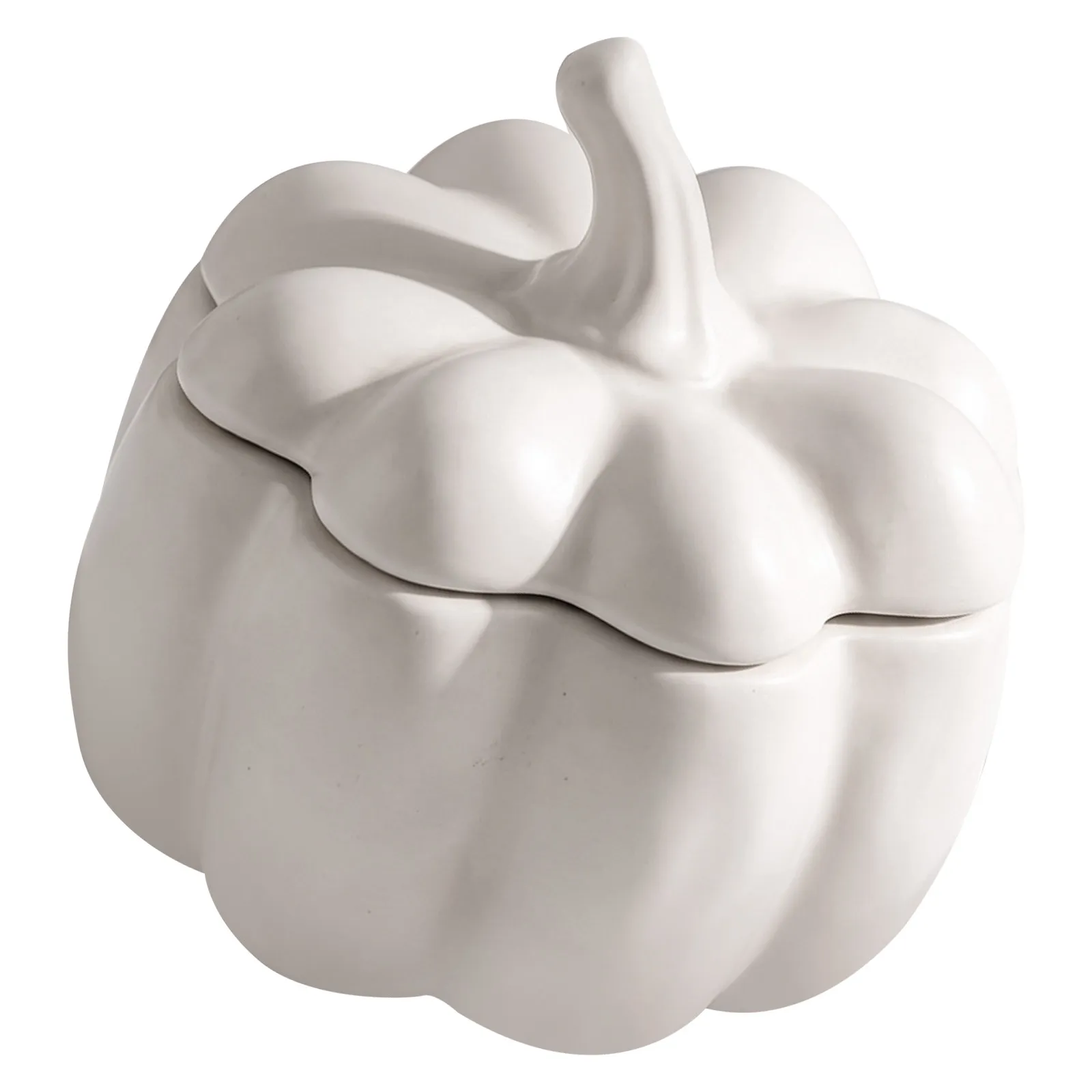 Ceramic Pumpkin Bowl 535Ml Soup Cup with Lid Pumpkin Shape Porcelain Steaming Cup for Individual Serving Stew Pot