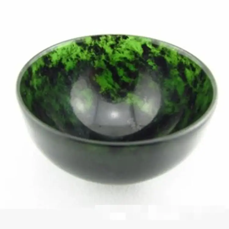 30*50mm Natural Green Jade Teacup Magnetic Stone Health Gongfu Teaware Chinese Tea Ceremony Master Cup Kung Fu Tea Bowl