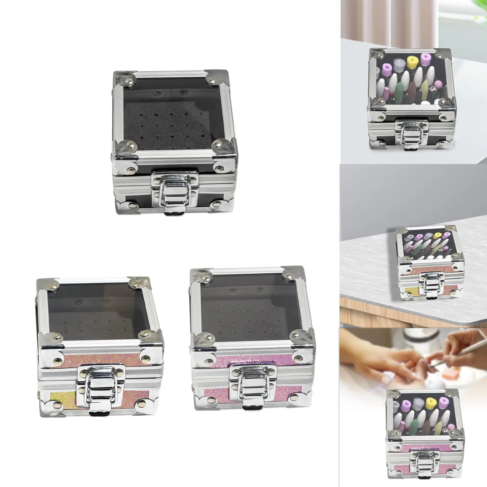 Держатель для сверл для ногтей, пылезащитный для шлифовальных головок для дизайна ногтей, для ежедневного использования для женщин