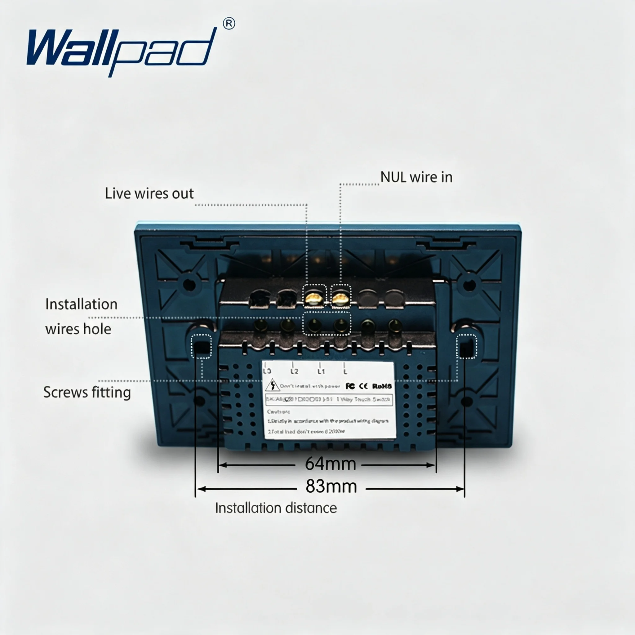 집 초인종 미국 AU 표준 Wallpad 럭셔리 크리스탈 유리 패널 터치 스크린 재설정 도어 벨 징글 벨 벽 스위치