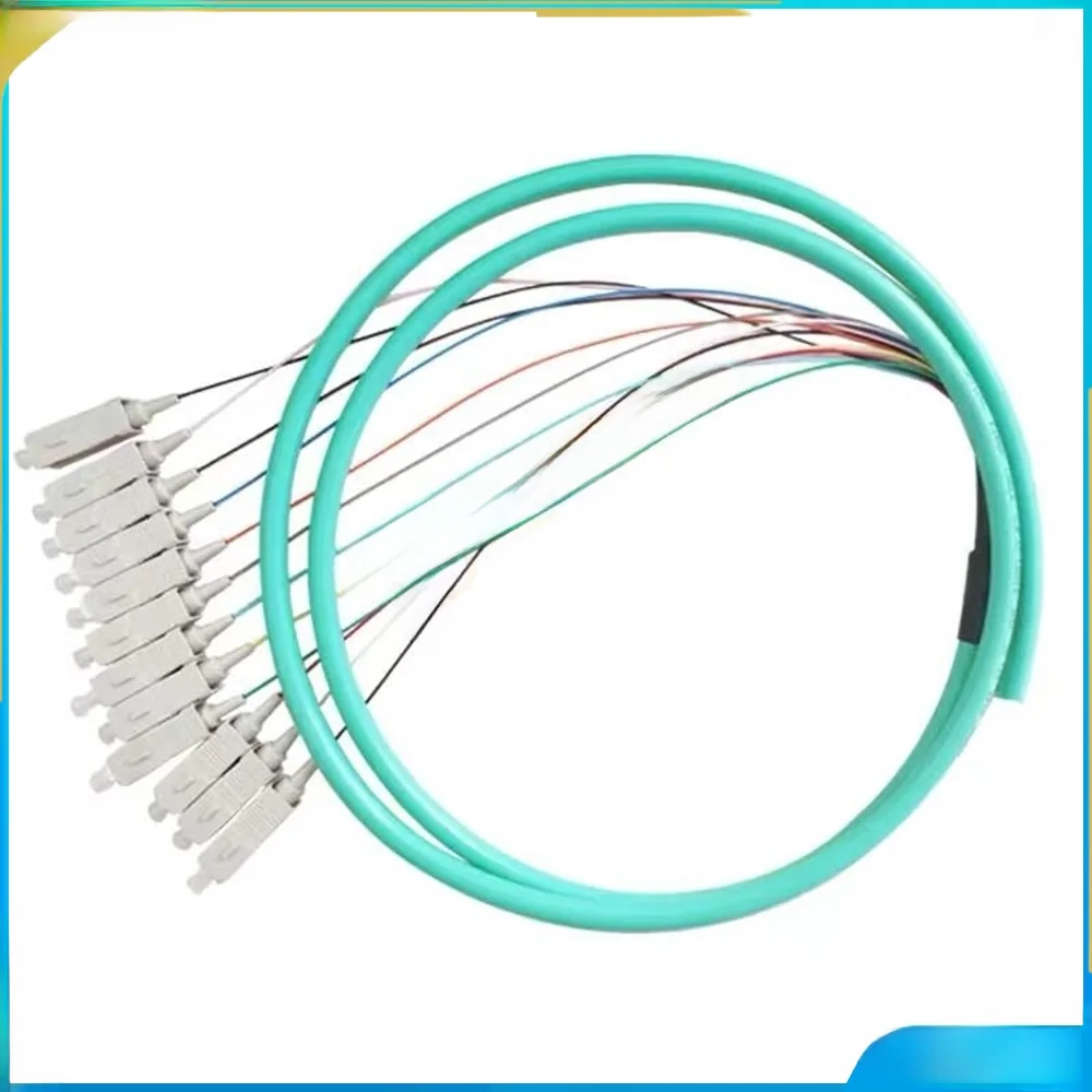 

12 Fibers Pigtail SC /UPC 50/125 Multimode OM3 Bunch 12 Core Fiber Optic Pigtail - 0.9mm PVC Jacket