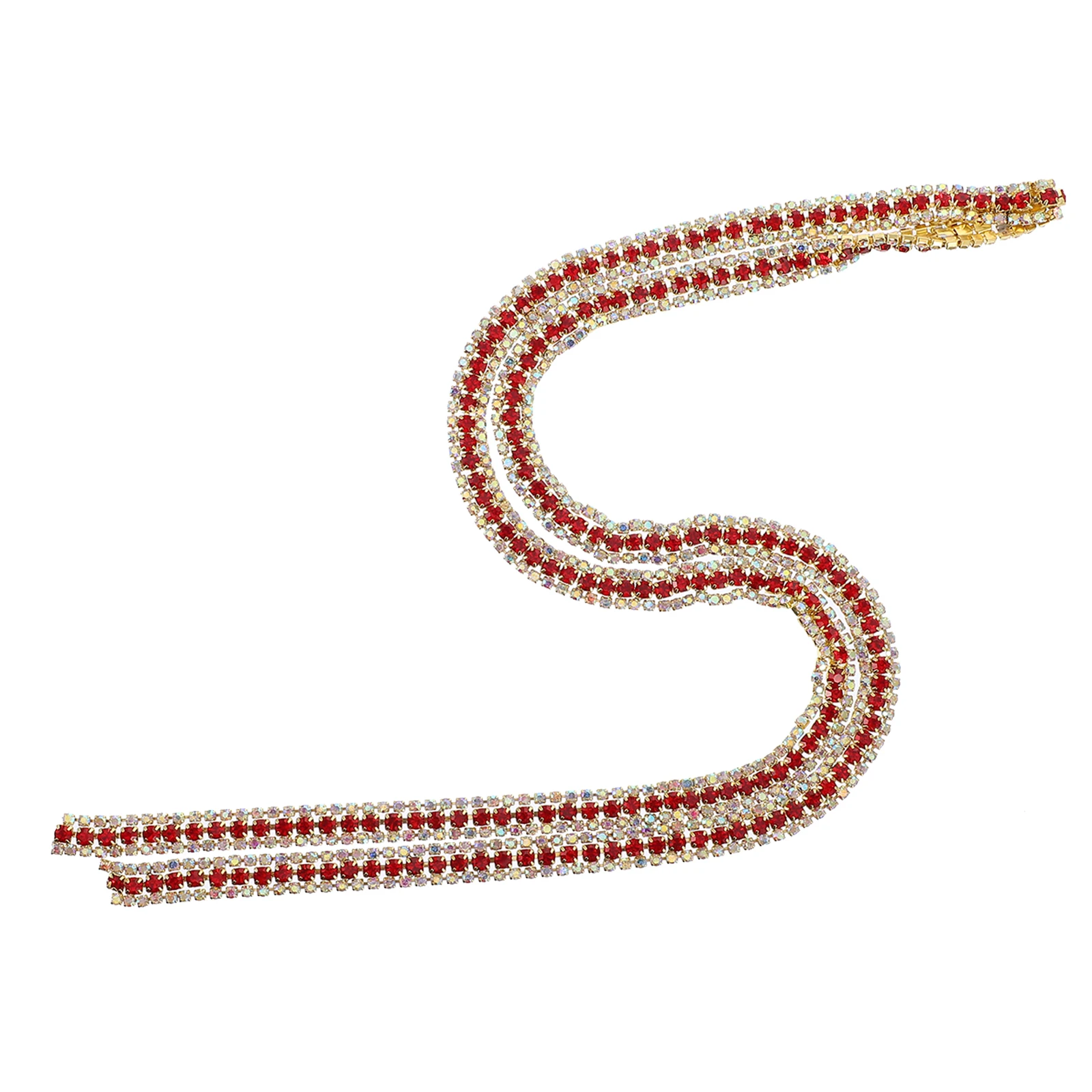 

1pc Shiny Rhinestone Ribbon Bling Decorative Roll Diy Clothing Accessories Diamond Costume Decoration Glass Craft