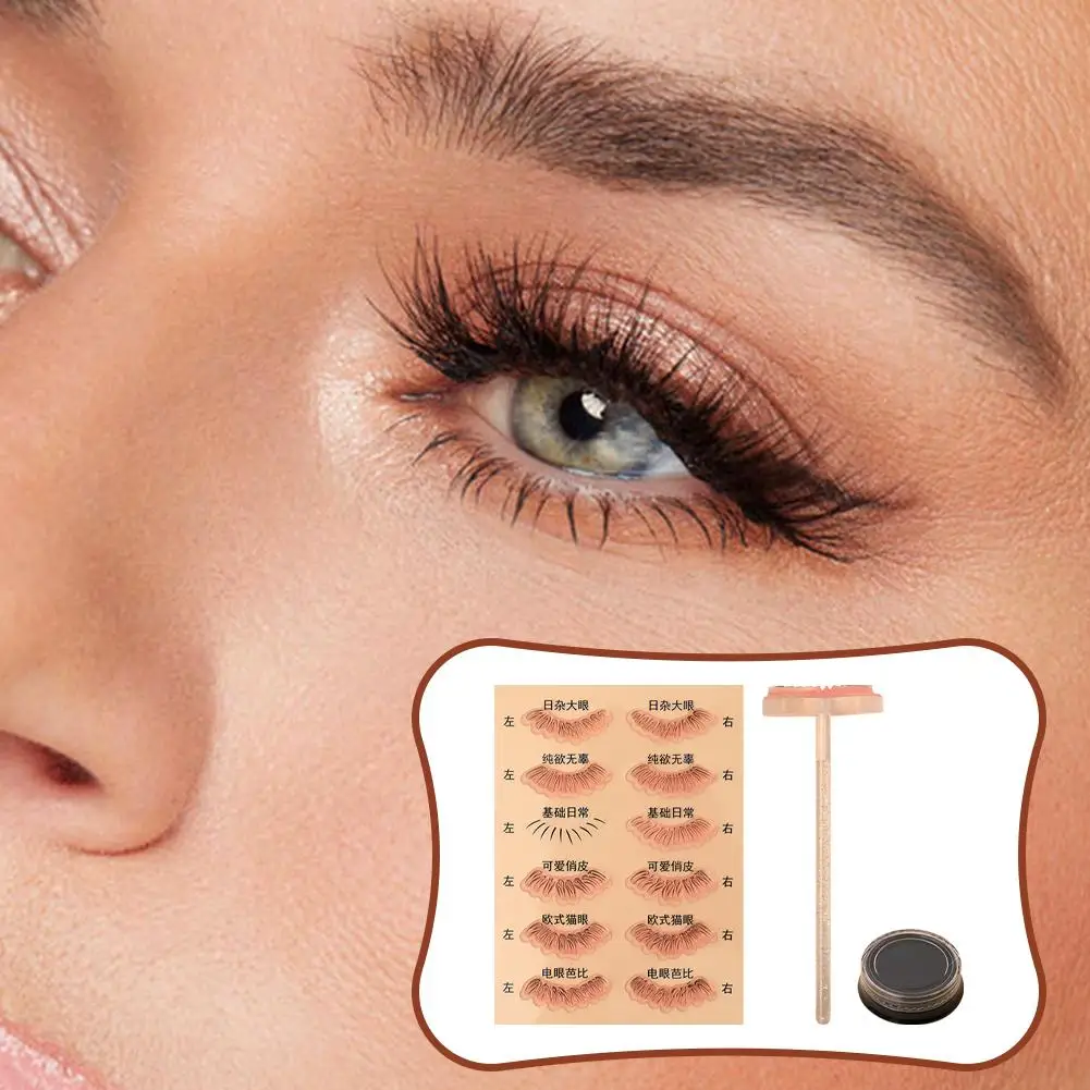 Timbres en silicone réutilisables pour cils, outil de maquillage, œil naturel, bricolage, extensions inférieures, S2P7