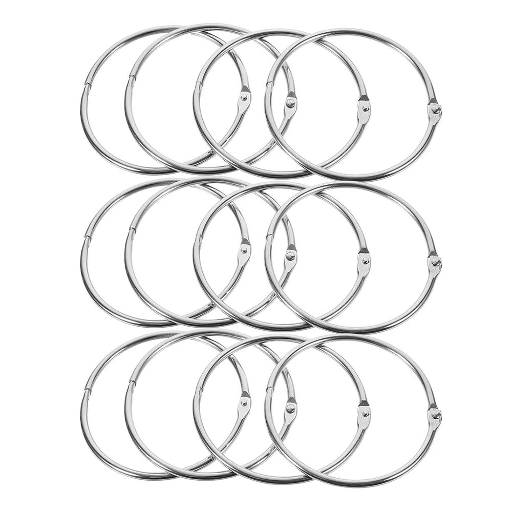 

24pcs Metal Book Rings Loose Leaf Binder Rings For Notebook Paper Organization Reusable Binding Clasps Convenient Ring Clips For