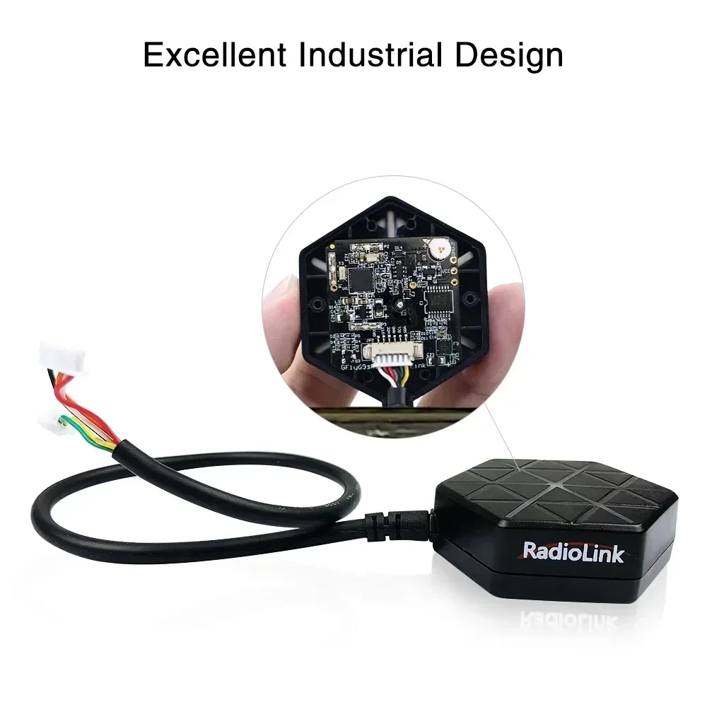 Radiolink M10N SE100 GPS-module - 50 cm hoge nauwkeurigheid, GLONASS/BeiDou/GPS, snelle Pos, past op APM, PX4 Pixhawk 2.4.8, RC Drones/platen