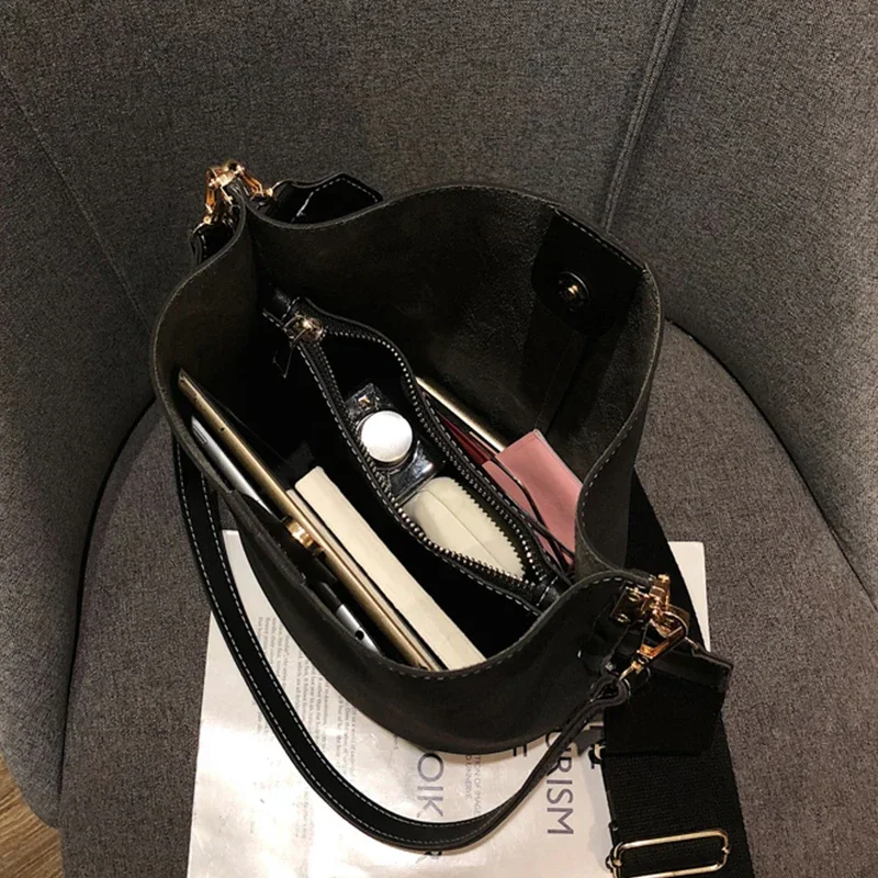 Luxury Designer Handbags Ladies Bucket Bag PU Leather Shoulder Bags Large Capacity Crossbody Bags for Women 2023 New Tote Bag 가방