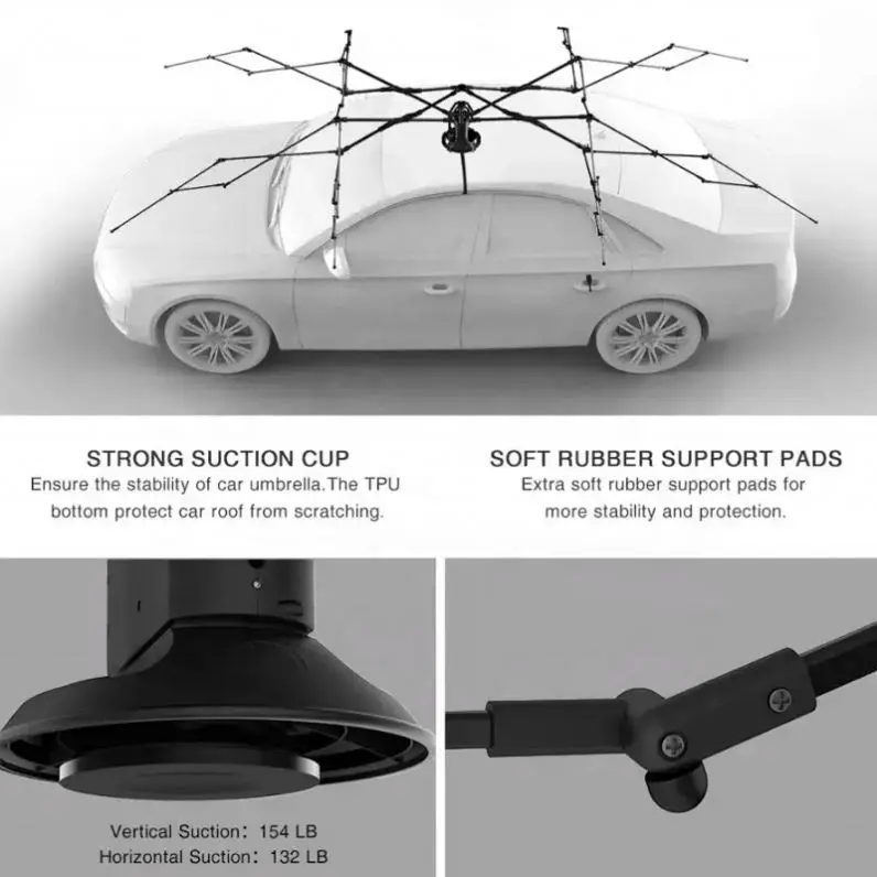 4.6 4.8m 5.2m Newest Fully Automatic Remote Control Outdoor Car Vehicle Tent Umbrella Car Shade Sunshade Cover Outdoor Car Cover