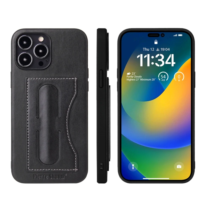 

Solid Color Leather Phone Case For iPhone 15 14 Plus 13 12 Mini 11 Pro XR X Xs Max 8 7 Plus SE Phone Cover Holder Pouch Cover