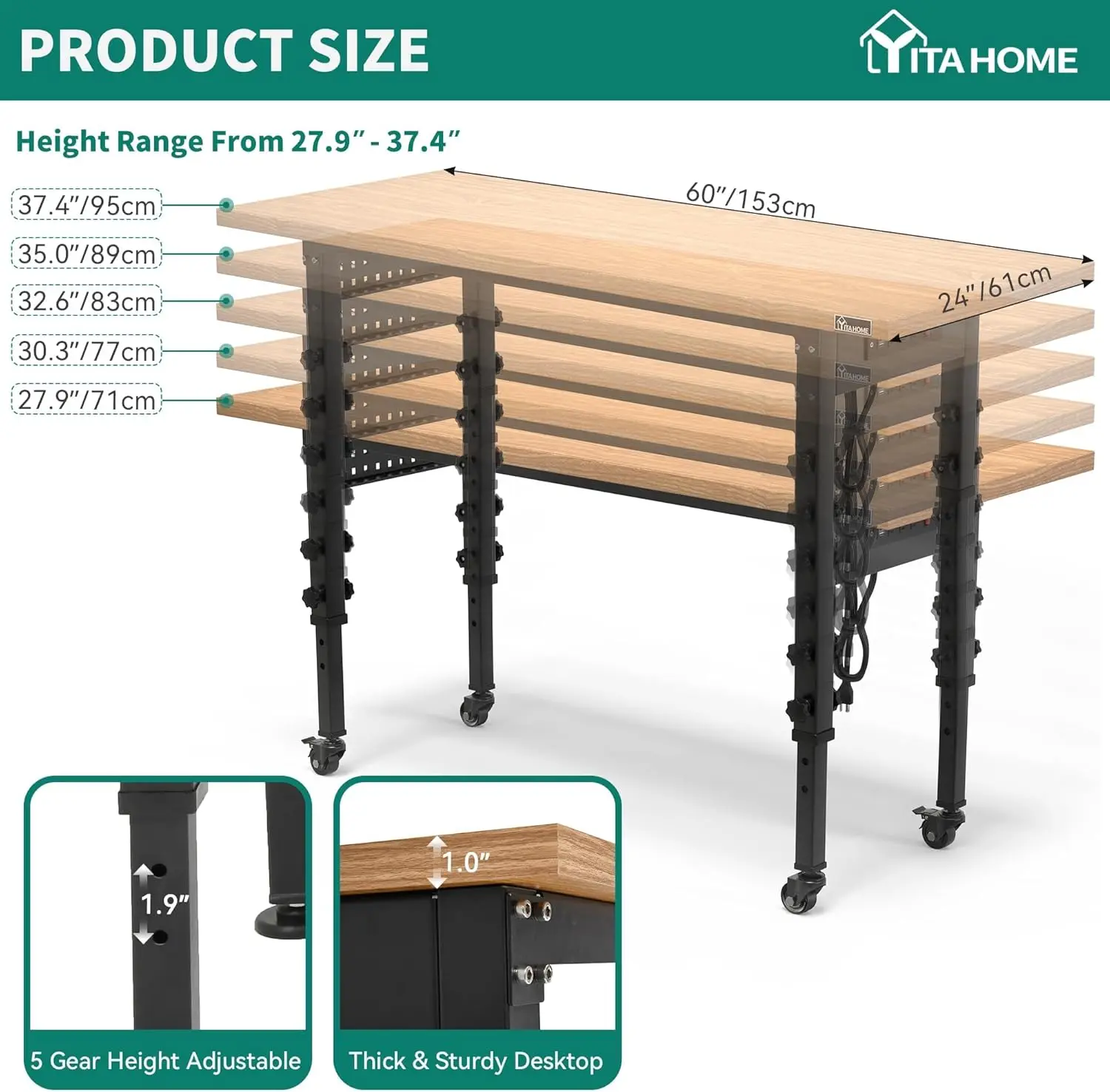 YITAHOME Work Bench 60