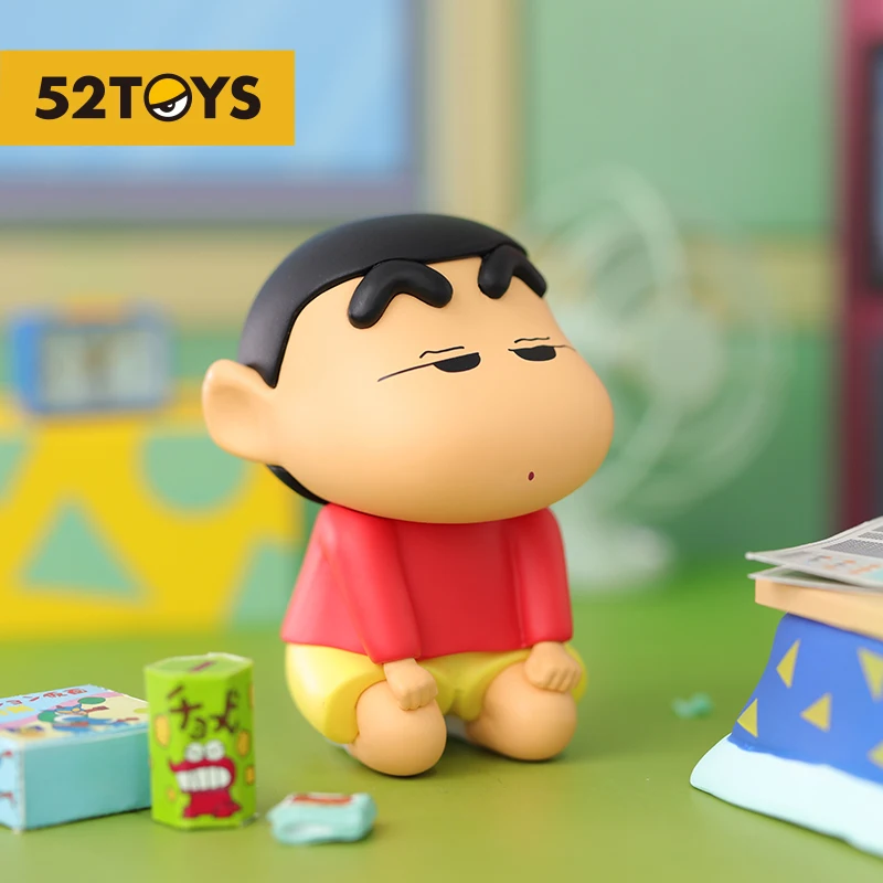 52TOYS Blind Box Crayon Shin-chan Emoticon 1PC Action Figure Collectible Toy Desktop Decoration